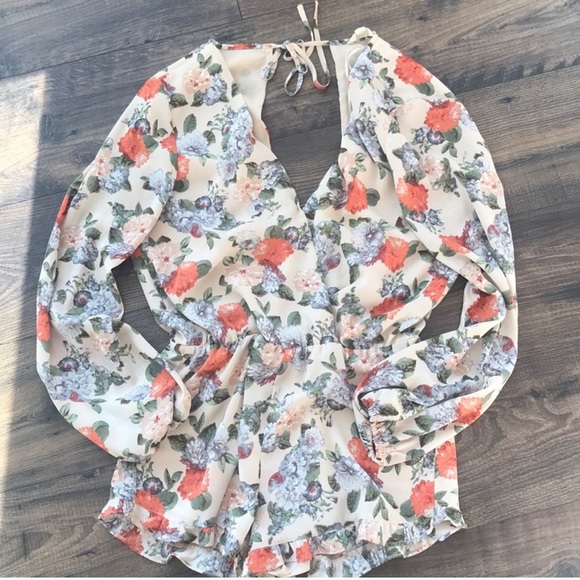 Cotton Candy | Floral Romper - Picture 2 of 8